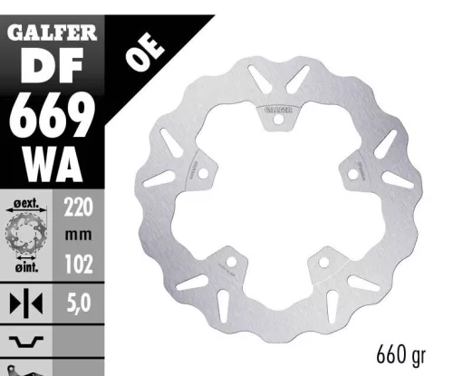 Disc frână Galfer wave DF669WA