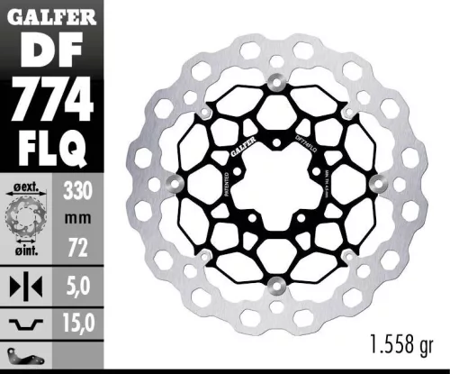 Disc frână Galfer flotant DF774FLQ