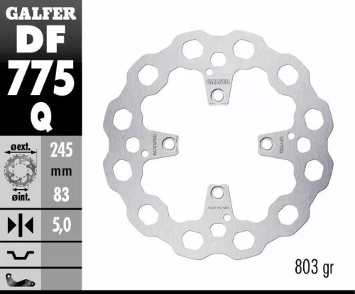 Disc frână Galfer fix DF775Q