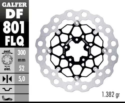 Disc frână Galfer flotant DF801FLQ