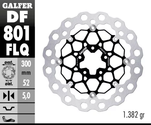Disc frână Galfer flotant DF801FLQ