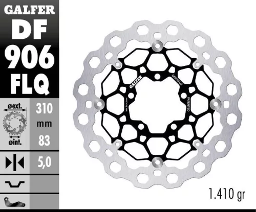 Disc frână Galfer flotant DF906FLQ