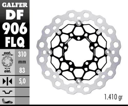 Disc frână Galfer flotant DF906FLQ