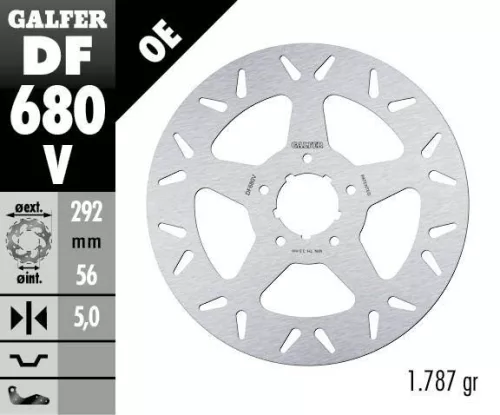 Disc frână Galfer fix DF680V