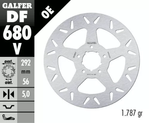 Disc frână Galfer fix DF680V