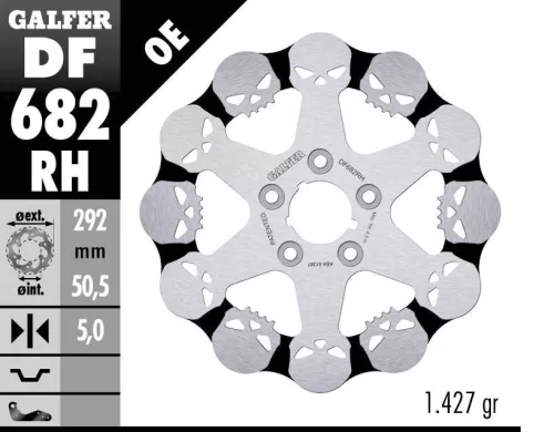 Disc frână Galfer fix DF682RH