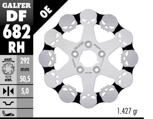 Disc frână Galfer fix DF682RH