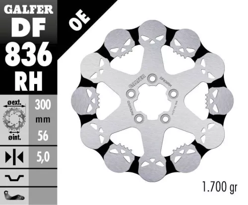 Disc frână Galfer fix DF836RH