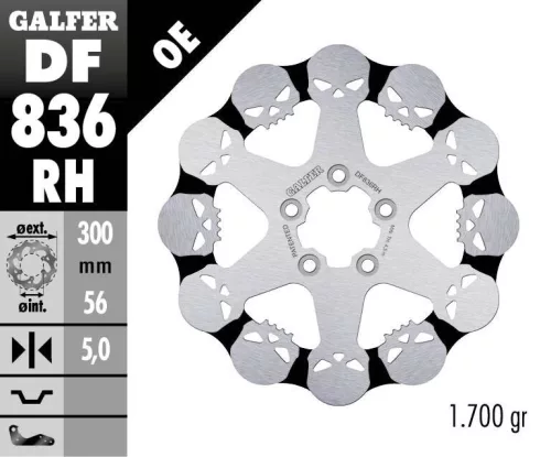 Disc frână Galfer fix DF836RH