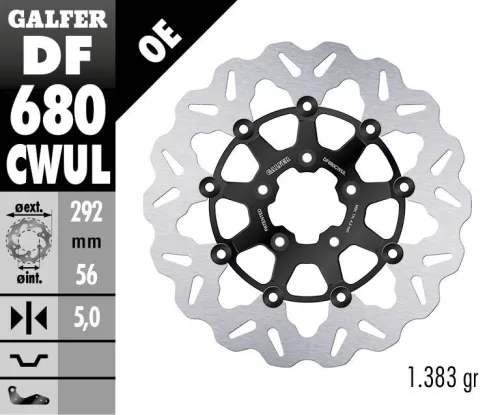 Disc frână Galfer flotant DF680CWUL