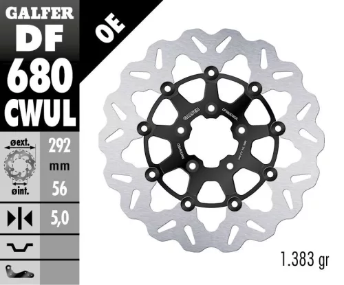 Disc frână Galfer flotant DF680CWUL