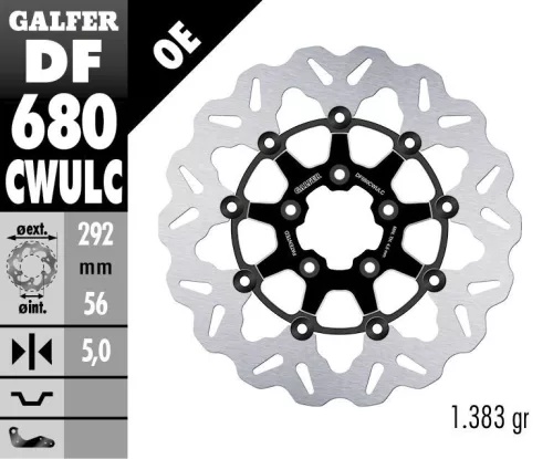 Disc frână Galfer flotant DF680CWULC