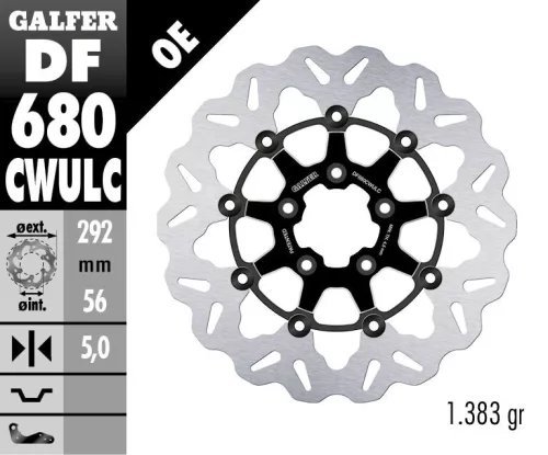 Disc frână Galfer flotant DF680CWULC