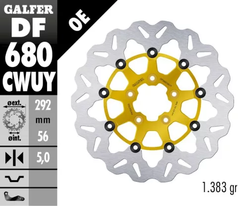 Disc frână Galfer flotant DF680CWUY