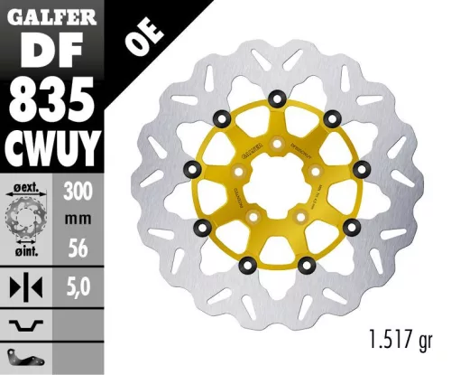 Disc frână Galfer flotant DF835CWUY