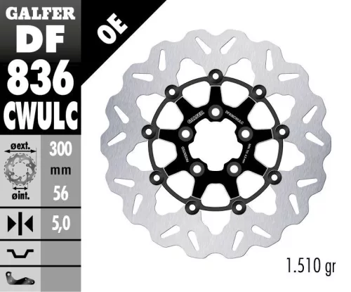 Disc frână Galfer flotant DF836CWULC