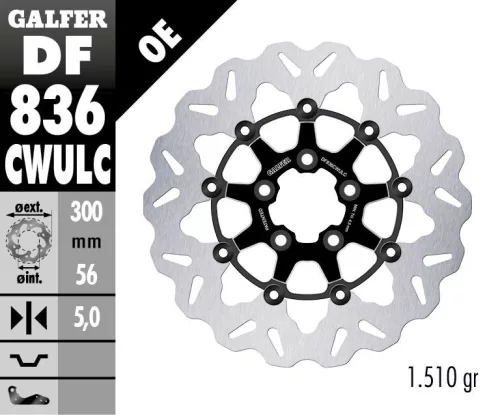 Disc frână Galfer flotant DF836CWULC