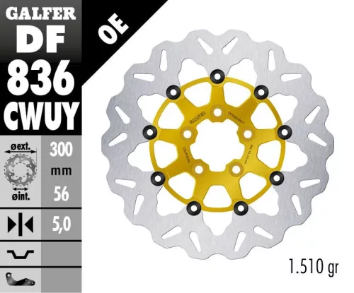 Disc frână Galfer flotant DF836CWUY