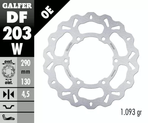 Disc frână Galfer wave DF203W