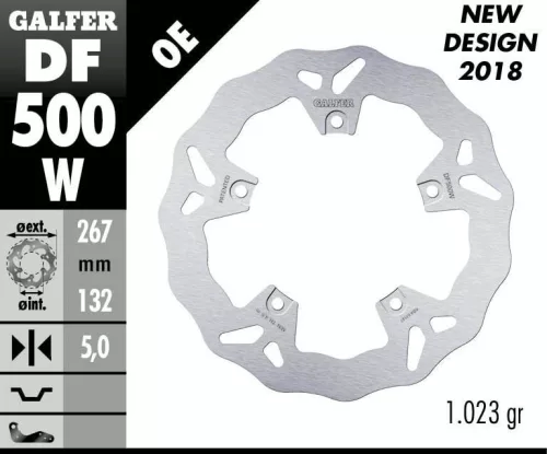 Disc frână Galfer wave DF500W