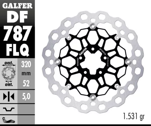 Disc frână Galfer flotant DF787FLQ