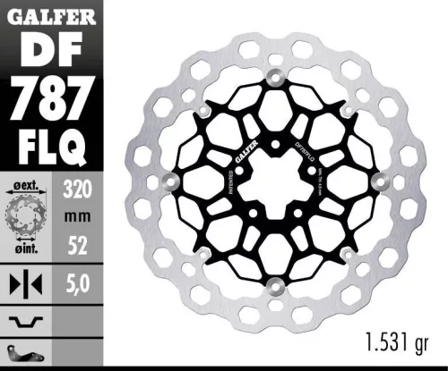 Disc frână Galfer flotant DF787FLQ