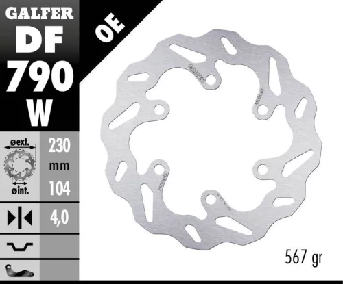 Disc frână Galfer wave DF790W