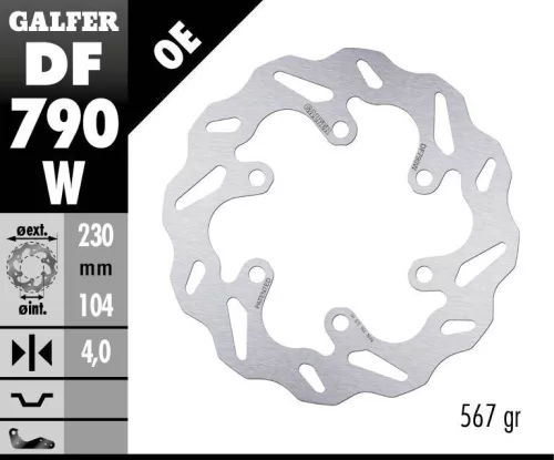 Disc frână Galfer wave DF790W