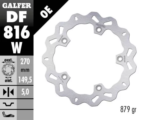 Disc frână Galfer wave DF816W