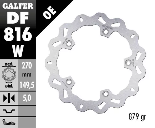 Disc frână Galfer wave DF816W