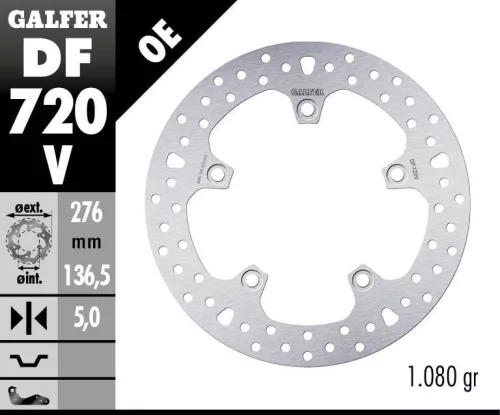 Disc frână Galfer fix DF720V