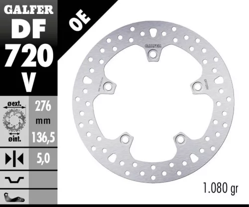 Disc frână Galfer fix DF720V