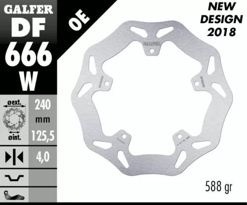 Disc frână Galfer wave DF666W