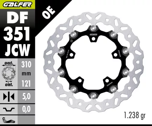 Disc frână Galfer flotant DF351JCW