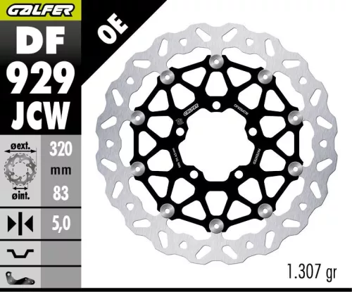 Disc frână Galfer flotant DF929JCW