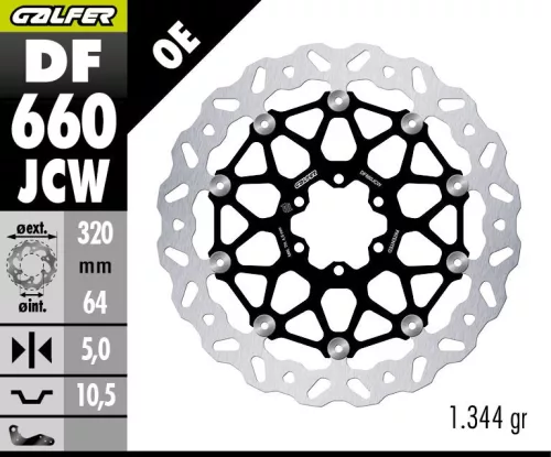 Disc frână Galfer flotant DF660JCW