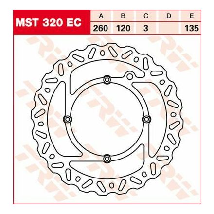 Trw Brake Rotor Fix Wave L/R Mst320Ec