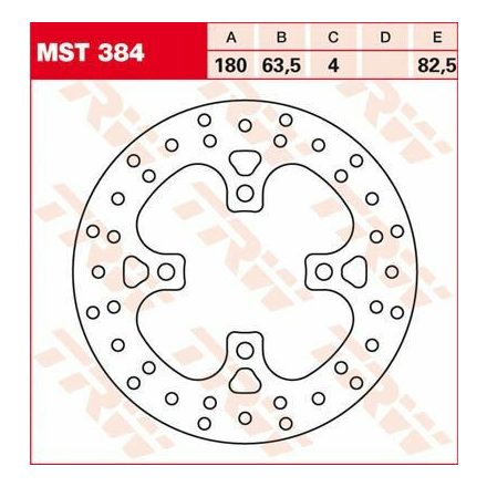 Trw Brake Rotor Fix Round L/R Mst384