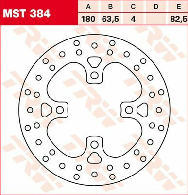 Trw Brake Rotor Fix Round L/R Mst384