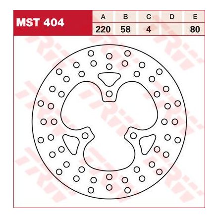 Trw Brake Rotor Fix Round L/R Mst404