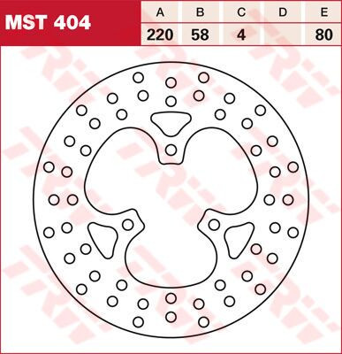 Trw Brake Rotor Fix Round L/R Mst404