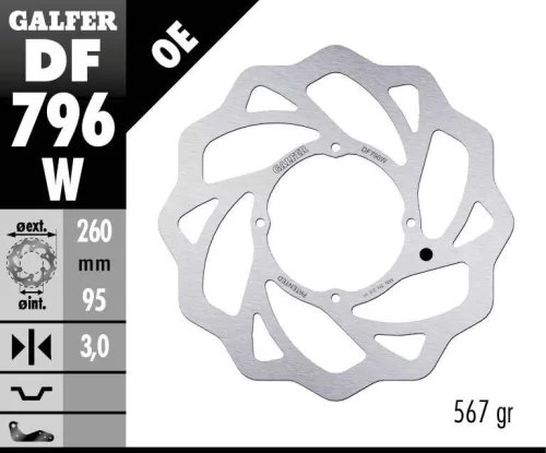 Disc frână Galfer wave off-road DF796W