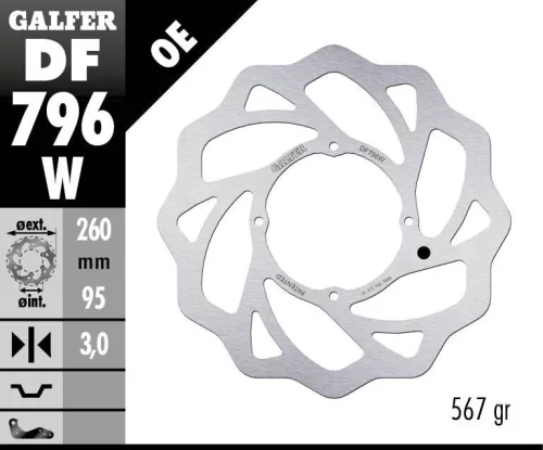 Disc frână Galfer wave off-road DF796W