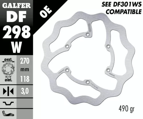 Disc frână Galfer wave off-road DF298W