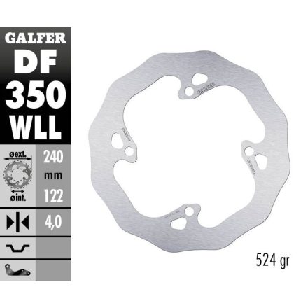 Galfer Disc Frana Fixed Wave Solid Df350Wll