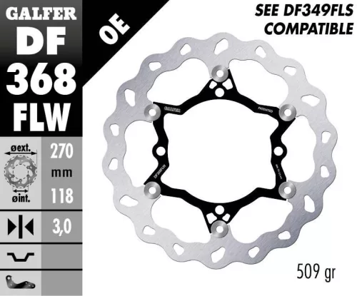 Disc frână Galfer flotant off-road DF368FLW