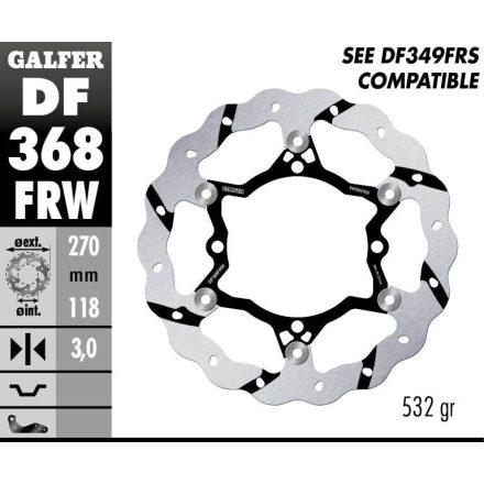 Galfer Disc Frana Float Wave Grooved Df368Frw