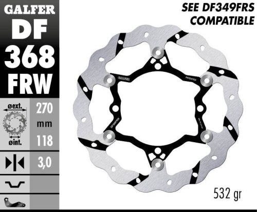 Galfer Disc Frana Float Wave Grooved Df368Frw