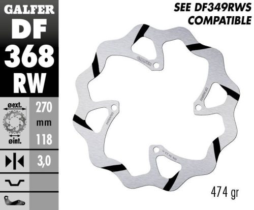 Galfer Disc Frana Fixed Wave Grooved Df368Rw