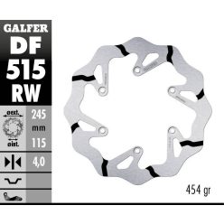 Galfer Disc Frana Fixed Wave Grooved Df515Rw